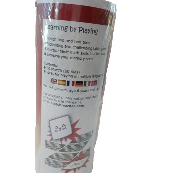 NIP Match Learner Addition Math American Educational Tile Puzzle Memory Game - Picture 2 of 2